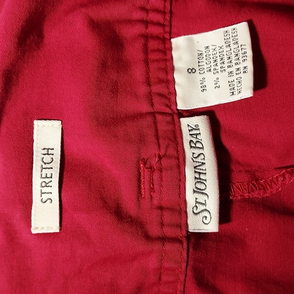 St Johns Bay Skort Skirt Maroon Color With Belt - Picture 4 of 7